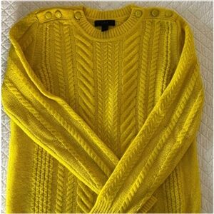J. Crew Botton Cable Knit Sweater